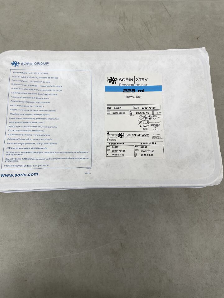 4257 - SORIN - Xtra Procedure Bowl Set, 255mL (Part of Kit), (EA) - ( Expiry Date: 2026-03-16 )