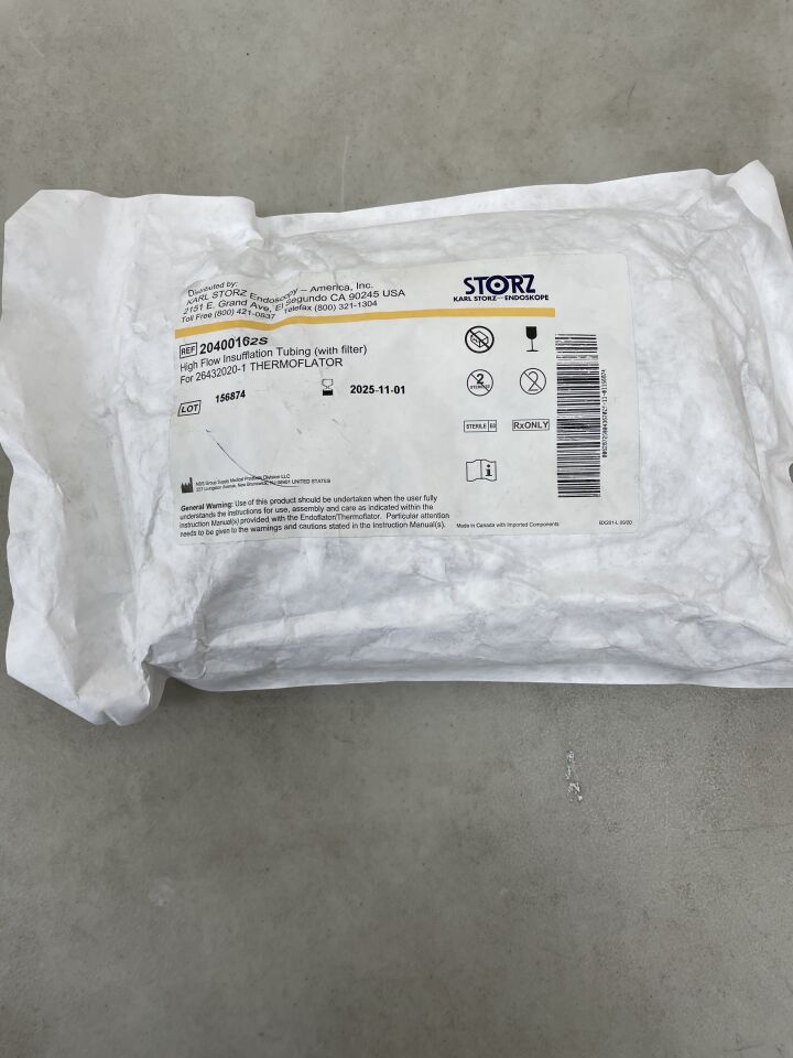 20400162S - STORZ - High Flow Insufflation Tubing With Gas Filter, For Thermoflator, (EA) - ( Expiry Date: 2025-11-01 )