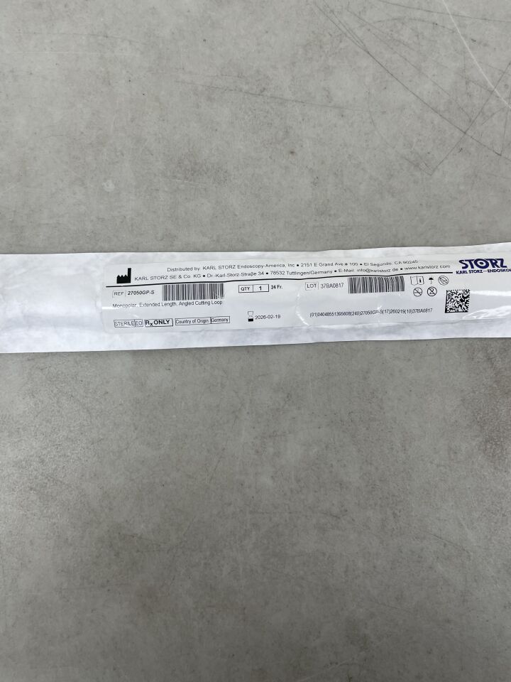 27050GP-S - STORZ - Angled Cutting Loop, 24 Fr Size, Extended Length, (EA) - ( Expiry Date: 2026-02-19 )