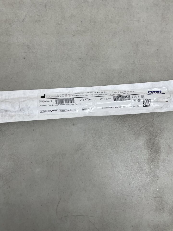 27050LP-S - STORZ - Pointed End Monopolar Coagulating Electrode, 24/26 Fr Size, (EA) - ( Expiry Date: 2025-12-11 )