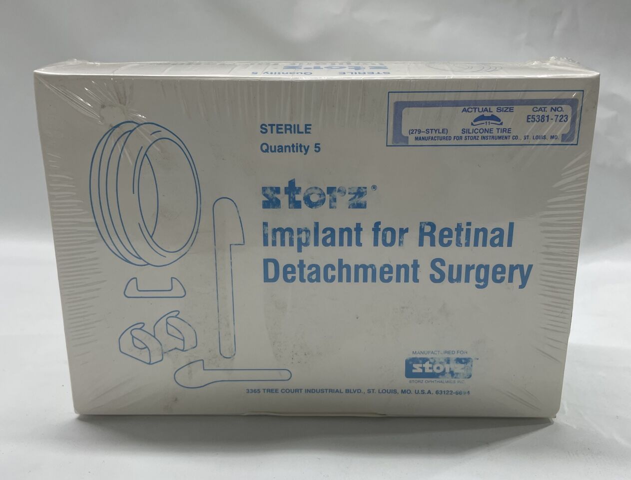E5381-723 - STORZ - Silicone Tire Style- 279, Implant for Retinal Detachment Surgery, (BX/5) - ( Expiry Date: 2020-01-25 )