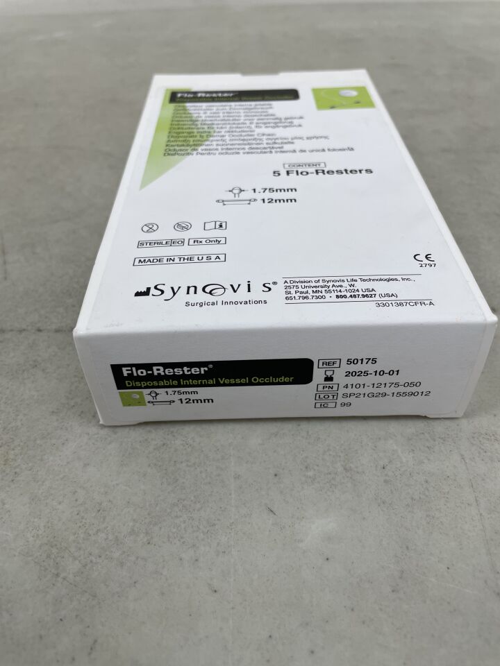 50175 - SYNOVIS - Flo Rester Disposable Internal Vessel Occluder - 1.75mm x 12mm, (BX/5) - ( Expiry Date: 2025-10-01 )