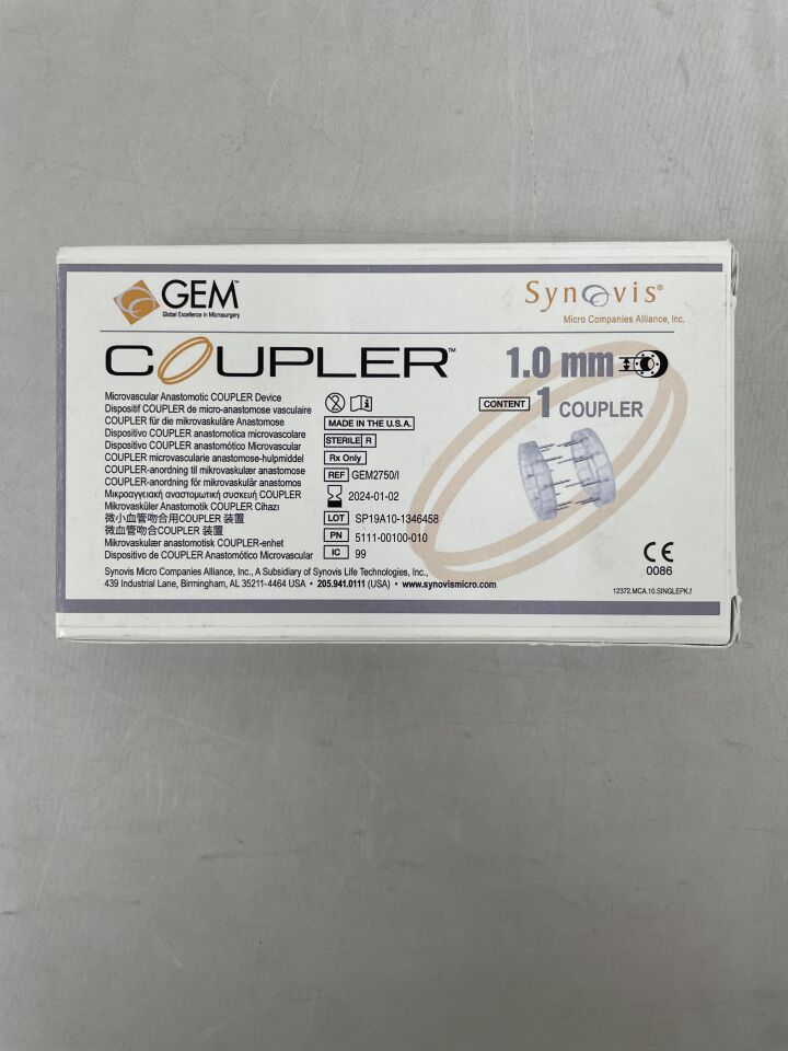 GEM2750 I - SYNOVIS - GEM Coupler, 1.0mm, (BX/1) - ( Expiry Date: 2025-08-19 )