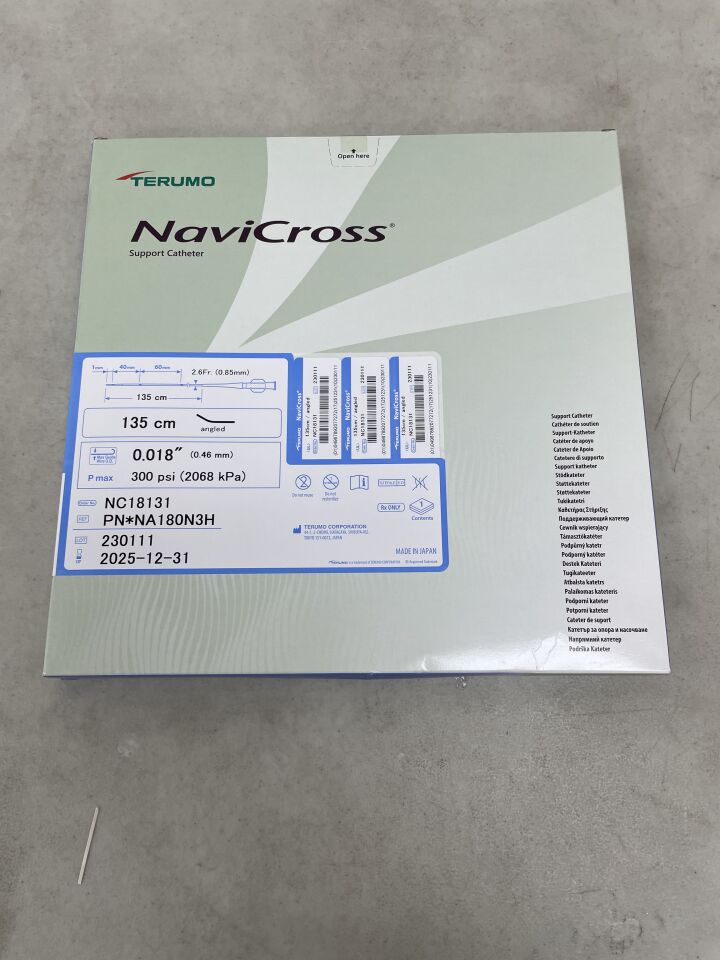 NC18131 - TERUMO - NaviCross Support Catheter 0.018" x 135cm, Angled, (BX/1) - ( Expiry Date: 2025-12-31 )