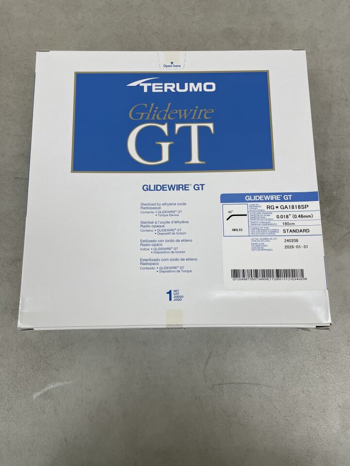 RG*GA1818SP - TERUMO - Glidewire GT - 45 Degree Angled - .018" x 180cm, (BX/1) - ( Expiry Date: 2026-01-31 )