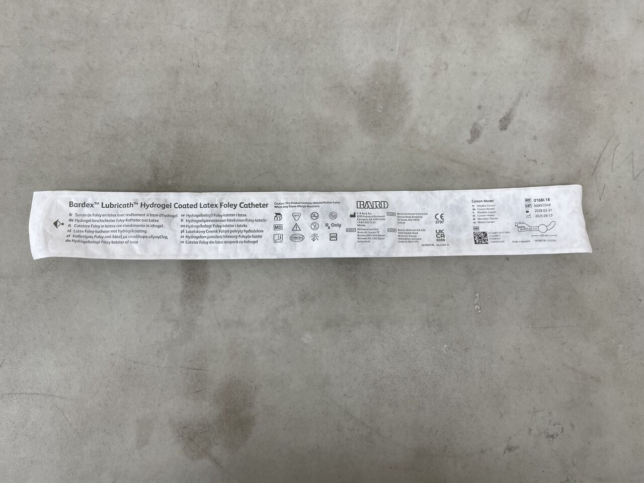 0168L18 - BARD - Lubricath Foley Catheter 2-Way, Specialty, Carson, Medium Olive Coude Tip, Single Drainage Eye, 5cc/18F, (EA) - ( Expiry Date: 2029-03-31 )