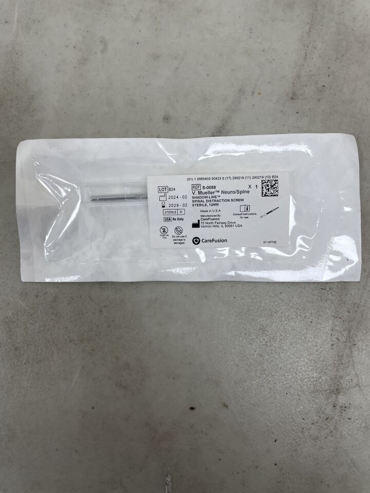 S-0088 - CAREFUSION - V. Mueller Distraction Screw 12mm, (EA) - ( Expiry Date: 2029-02-19 )
