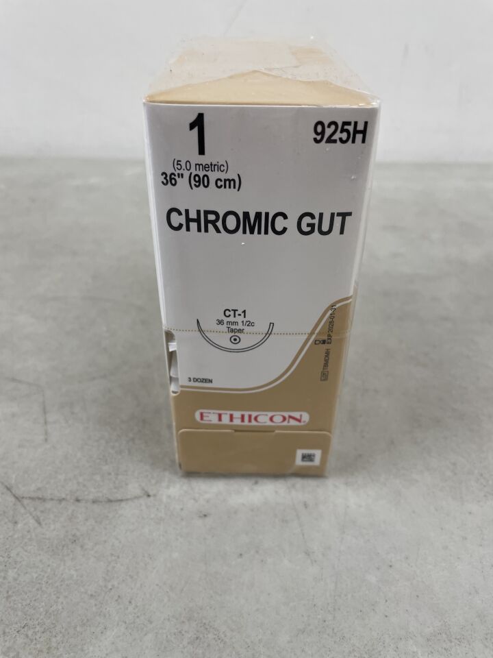 925H  -  ETHICON  -  Gut Chromic Absorbable Monofilament Suture, Size 1, 36 in. Length, CT-1 Needle , ( BX/36 )  -  ( Expiry Date : 2028-01-31 )