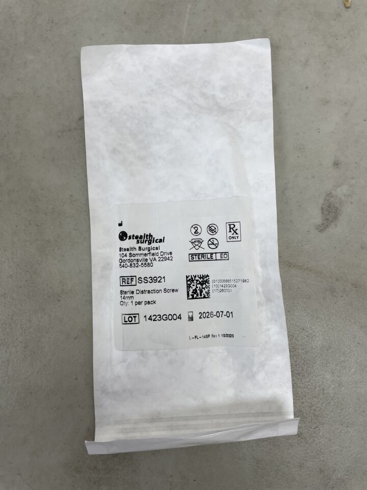 SS3921 - STEALTH SURGICAL - Distraction Screw, 14mm, (EA)