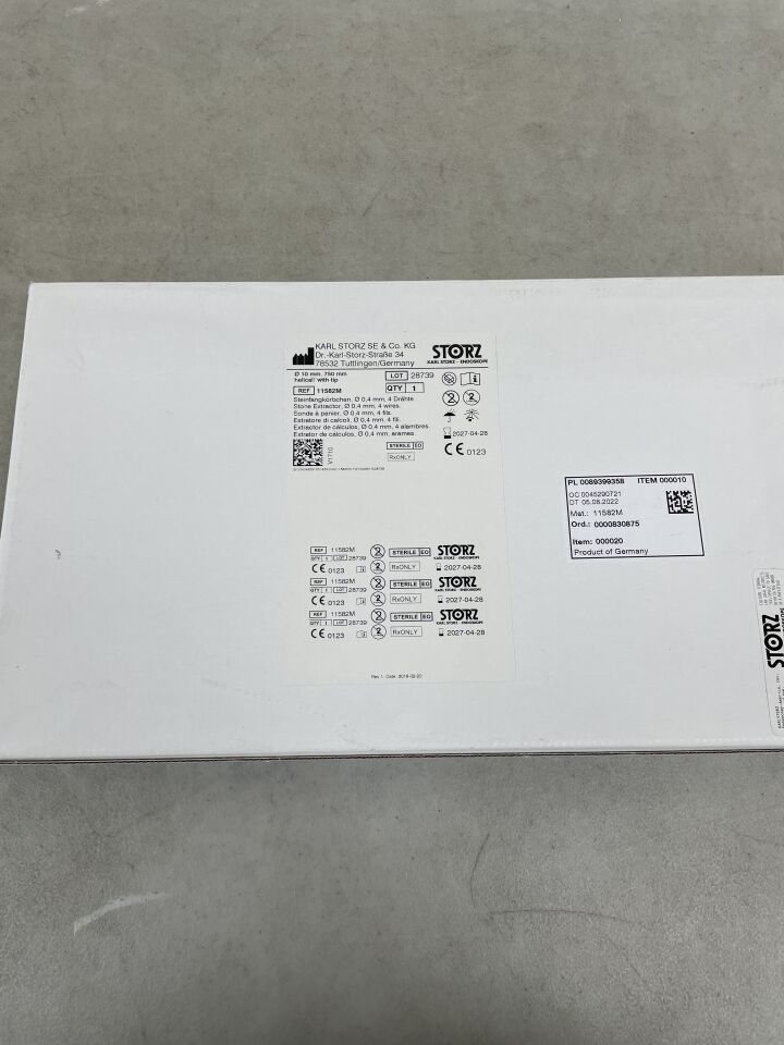 11582M - STORZ - Stone Extractor with 4 Wires, 0.4 dia. x 480 mm Length, (BX/1) - ( Expiry Date: 2027-04-28 )