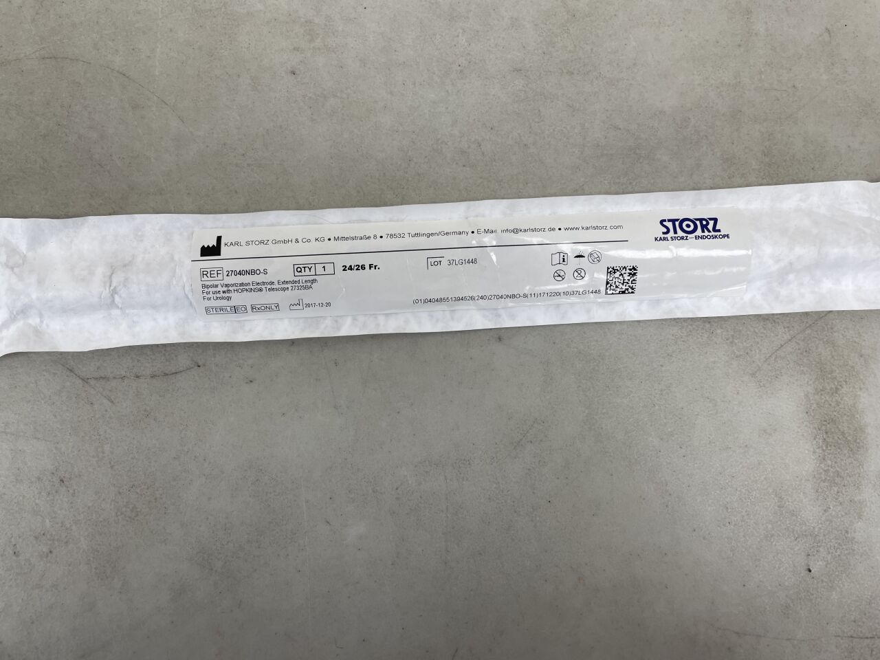27040NBO-S - STORZ - Bipolar Vaporization Electrode, 24/26 Fr, For Use With Hopkins 27325BA, (EA) - ( Expiry Date: 2099-12-31 )