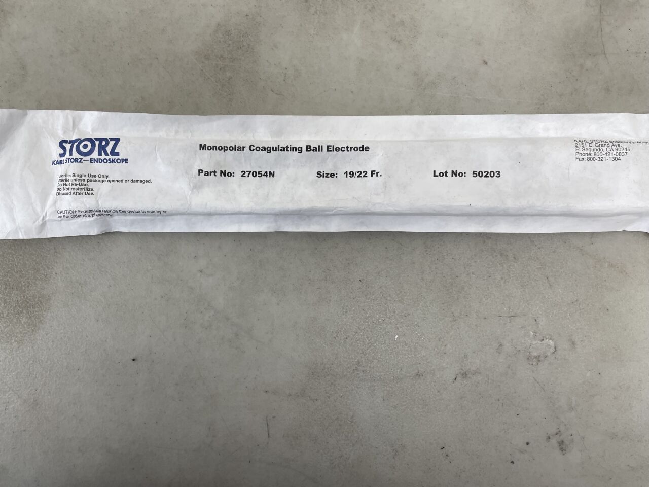 27054N - STORZ - Coagulating Electrode For Resectoscopes, 19/22 Fr Size, Ball Tip, (EA) - ( Expiry Date: 2099-12-31 )