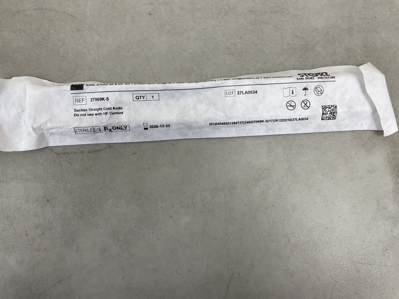 27069K-S - STORZ - Hook-Shaped Cold Knife, For Urethrotome with a Working Element For TX of Strictures, (EA) - ( Expiry Date: 2026-12-22 )