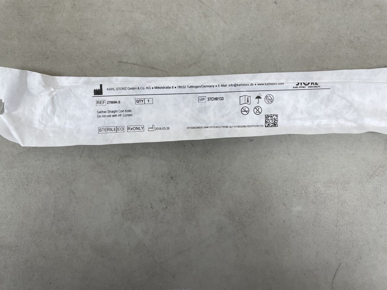 27069K-S - STORZ - Hook-Shaped Cold Knife, For Urethrotome with a Working Element For TX of Strictures, (EA) - ( Expiry Date: 2099-12-31 )