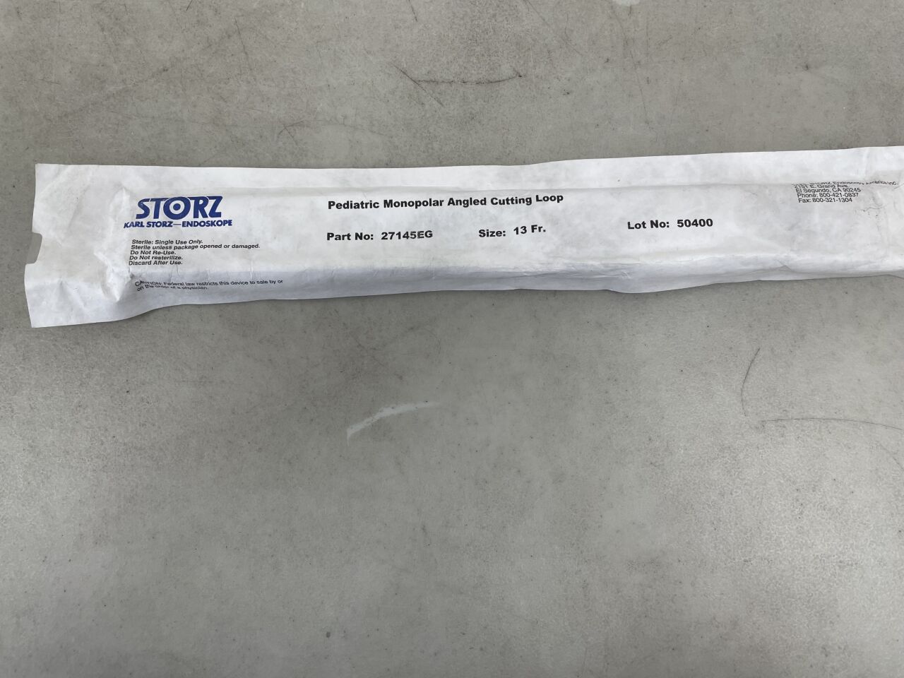 27145EG - STORZ - Angled Monopolar Cutting Loop Electrode, 13 Fr Size, (EA) - ( Expiry Date: 2099-12-31 )