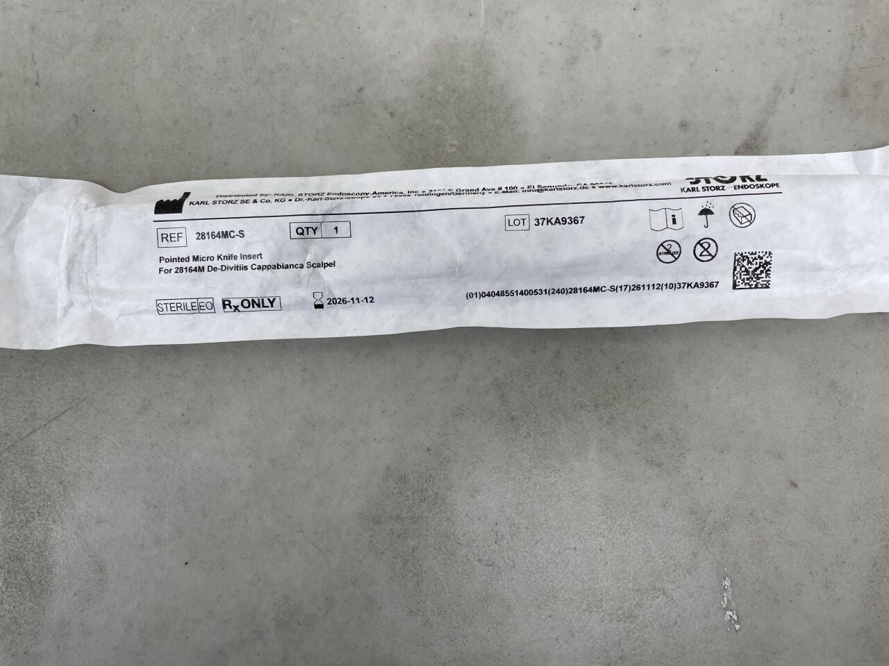 28164MC-S - STORZ - Pointed Micro Knife Insert For De Divitiis-Cappabianca Scalpel, (EA) - ( Expiry Date: 2026-11-12 )
