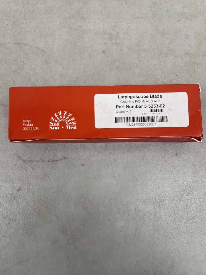 5-5233-02 - SUNMED - blade miller greenline f / o size # 2, (BX/1) - ( Expiry Date: 2099-12-31 )