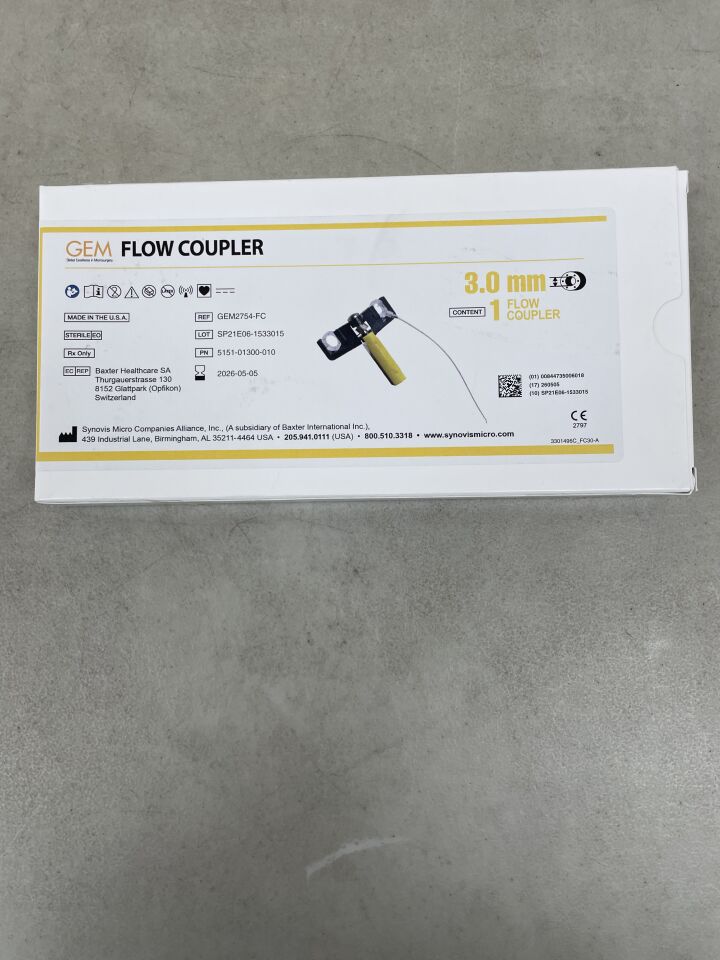 GEM2754 FC - SYNOVIS - gem flowcoupler, 3.0mm, (BX/1) - ( Expiry Date: 2026-05-05 )