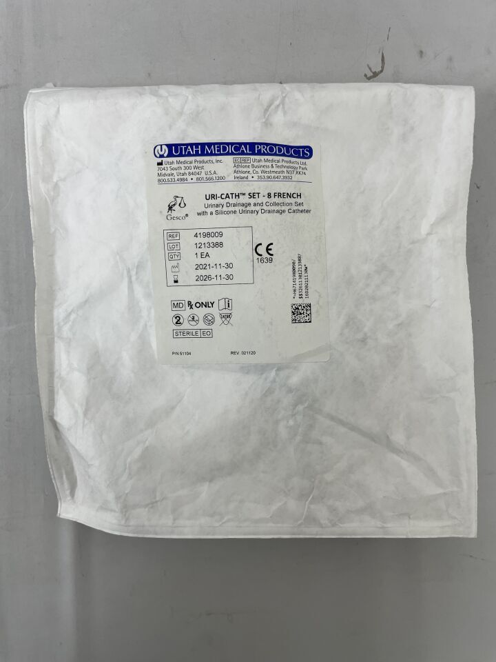 4198009 - UTAH MEDICAL - URI-CATH Drainage and Collection Set, 8F, (EA) - ( Expiry Date: 2026-11-30 )
