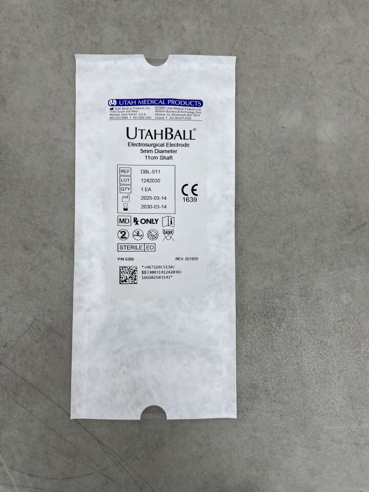 DLB-511 - UTAH MEDICAL - UtahBall Electrosurgical Electrode 5mm x 11cm, (EA) - ( Expiry Date: 2030-03-14 )