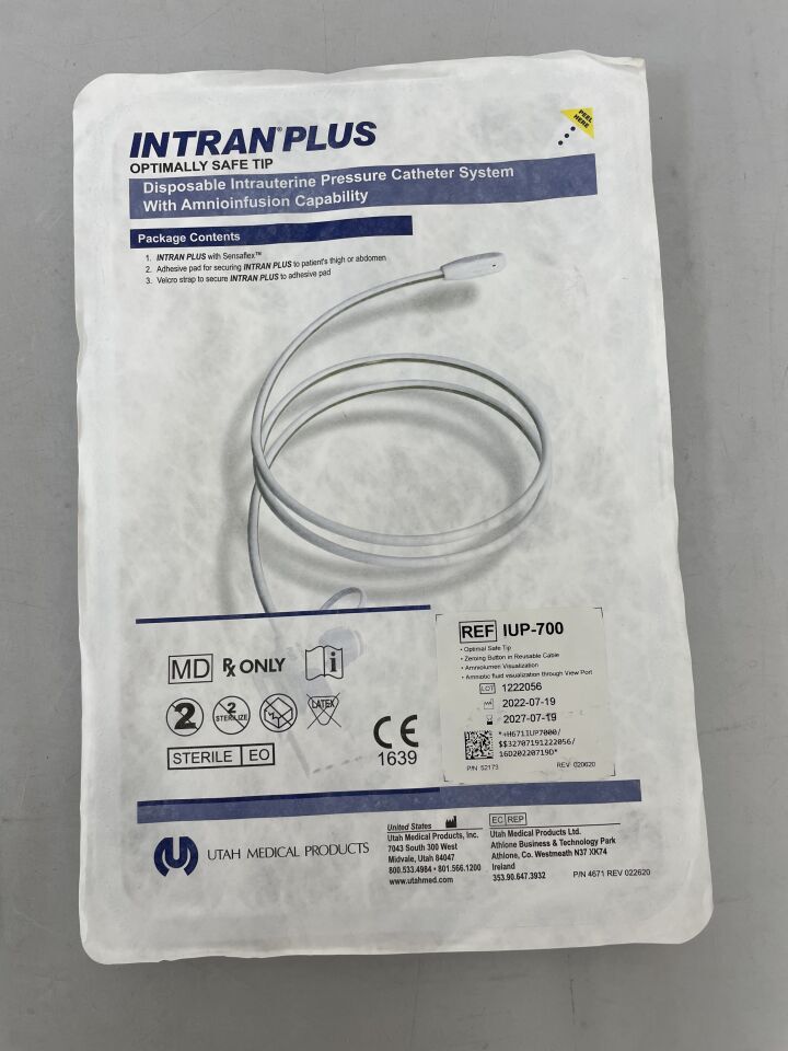 IUP-700 - UTAH MEDICAL - Itran Plus Disposable Intrauterine Pressure Catheter System, 0.25"  x 0.30"  x 1.00" , (EA) - ( Expiry Date: 2027-07-19 )