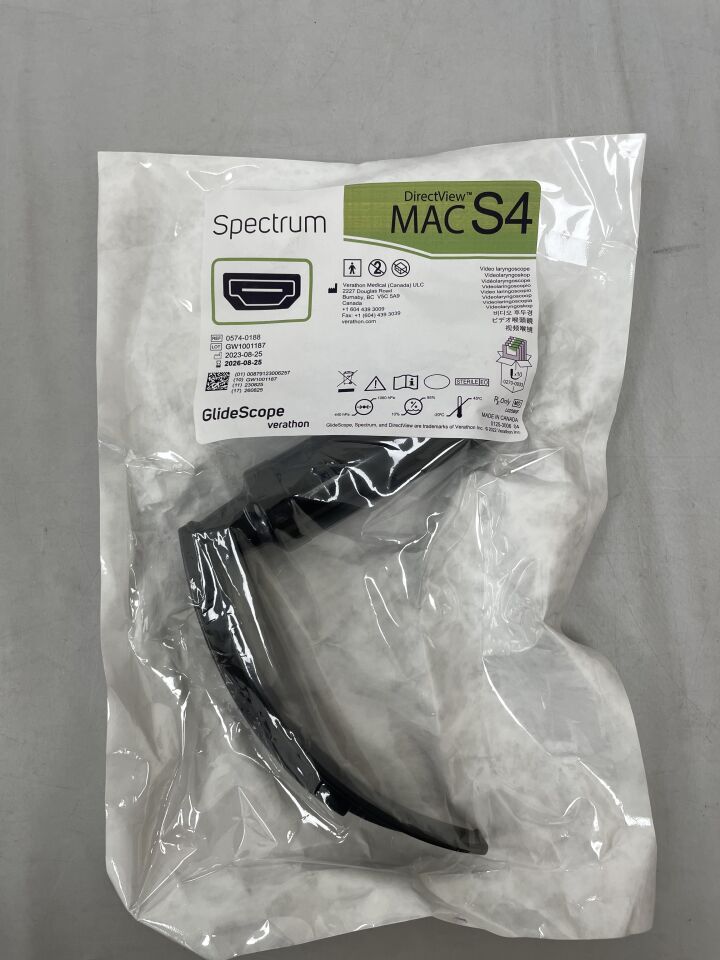 0574-0188 - VERATHON - GlideScope Spectrum Video Laryngoscope MAC S4
, () - ( Expiry Date: 2026-08-25 )