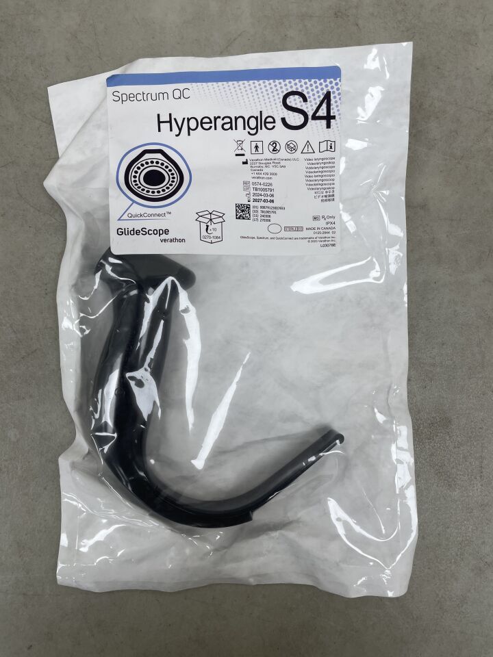 0574-0226 - VERATHON MEDICAL - GlideScope Spectrum QC QuickConnect Video Laryngoscope, Hyperangle S4, (EA) - ( Expiry Date: 2027-03-06 )