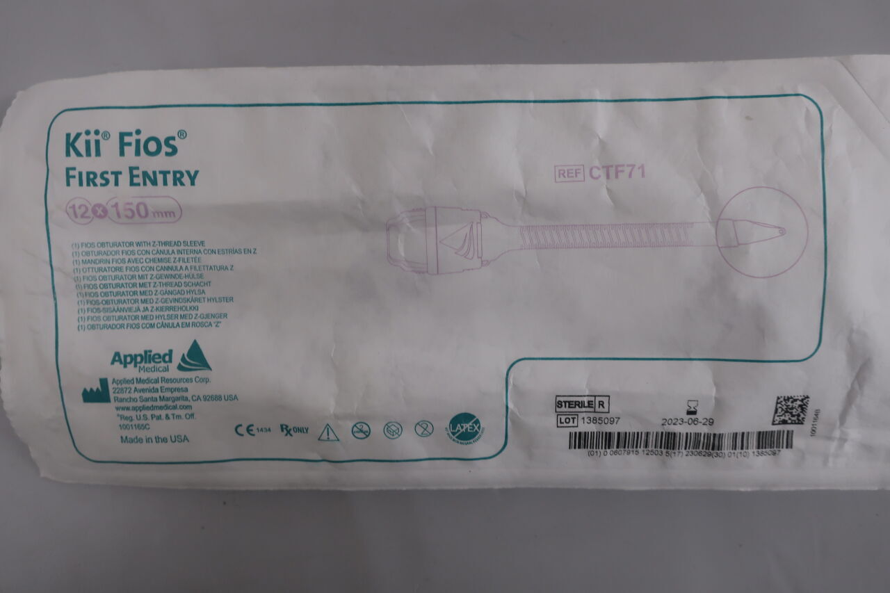 CTF71 - APPLIED MEDICAL RESOURCES - Kii Fios Z-Thread First Entry Access System, 12 x 150 mm, (EA) - ( Expiry Date: 2025-09-11 )