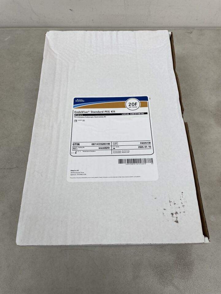 6820 - BOSTON SCIENTIFIC - EndoVive Standard PEG Kit (Percutaneous Endoscopic Gastrostomy) - 6820 - Pull - Local Anesthetic - 20Fr, (BX/2) - ( Expiry Date: 2026-01-16 )