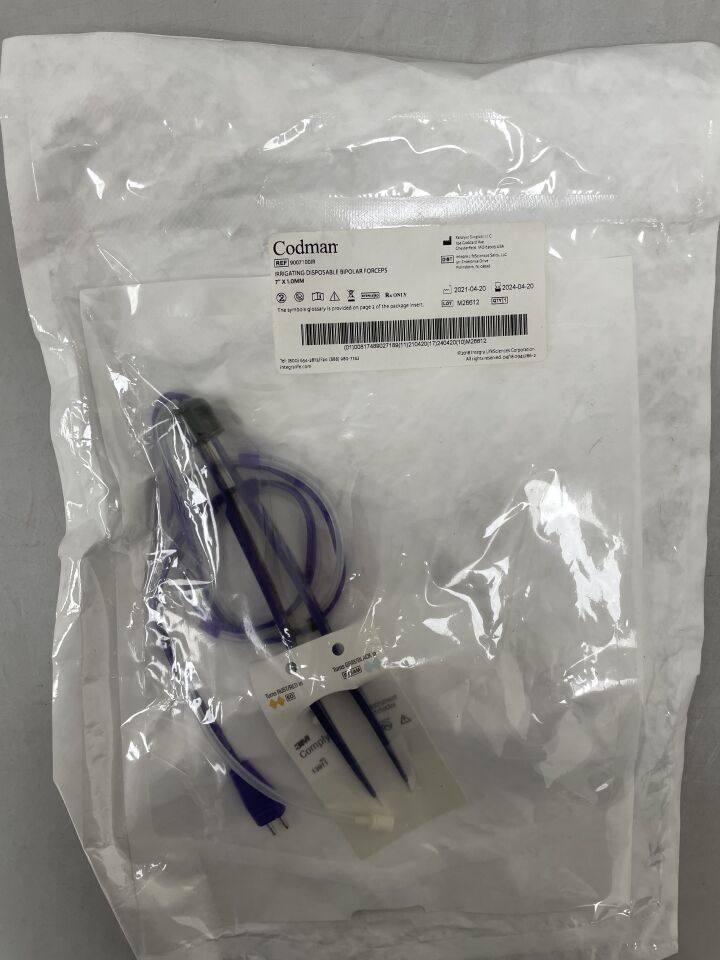 9007100IR - CODMAN - Irrigating Disposable Bipolar Forceps, 7" x 1.0mm, (EA) - ( Expiry Date: 2024-04-20 )