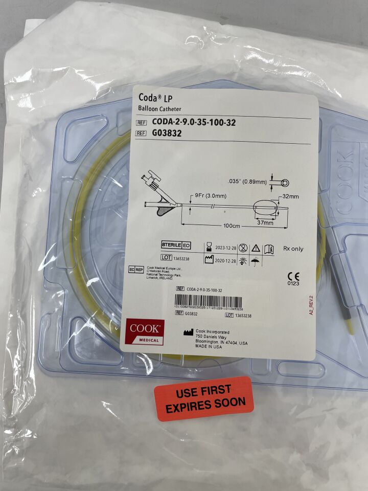 G03832 - COOK - Coda Balloon Catheter 9F x 100cm, (EA) - ( Expiry Date: 2025-11-27 )