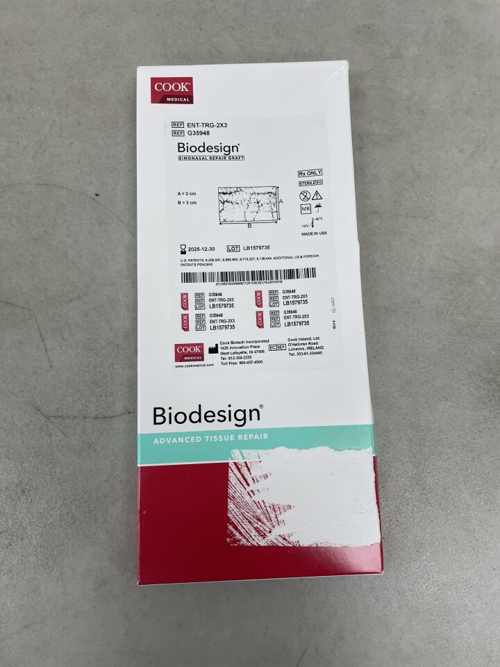 G35948 - COOK - Biodesign Sinonasal Repair Graft, 2 x 3cm, (BX/1) - ( Expiry Date: 2025-12-30 )