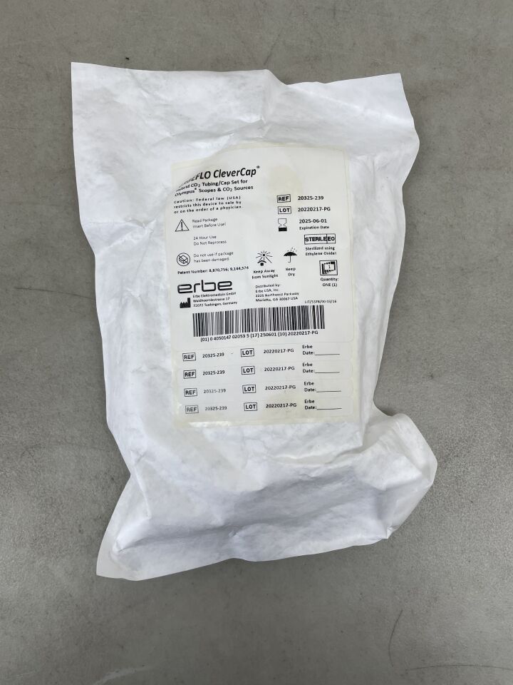 20325-239 - ERBE - CleverCap Hybrid CO2 Tubing/Cap Set for Olympus Scopes & CO2 Sources, (EA) - ( Expiry Date: 2025-06-01 )