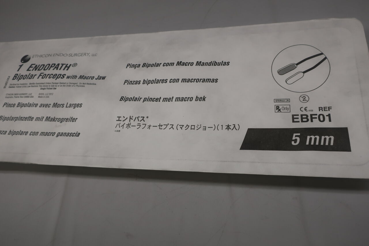 EBF01 - ETHICON - Endopath Bipolar Forceps, 5 mm Shaft Diameter, Macro Jaw, (EA) - ( Expiry Date: 2025-07-31 )