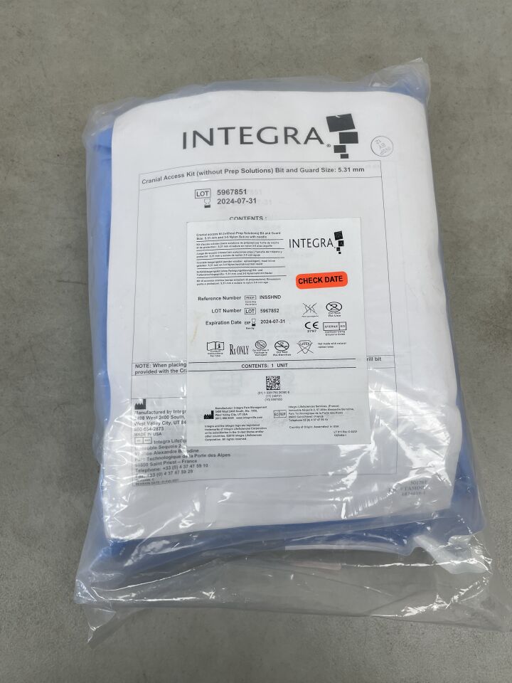 INS5HND - INTEGRA - Integra Cranial Access Kit, (EA) - ( Expiry Date: 2024-07-31 )