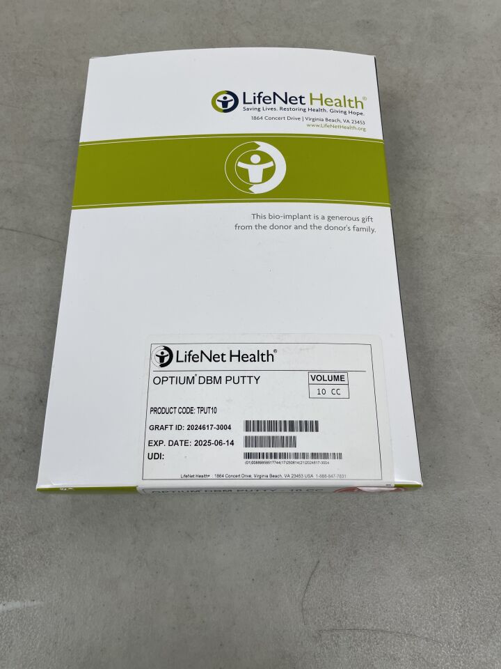 TPUT10 - LIFENET HEALTH - Optium DBM Putty Volume, 10cc, (BX/1) - ( Expiry Date: 2025-06-14 )