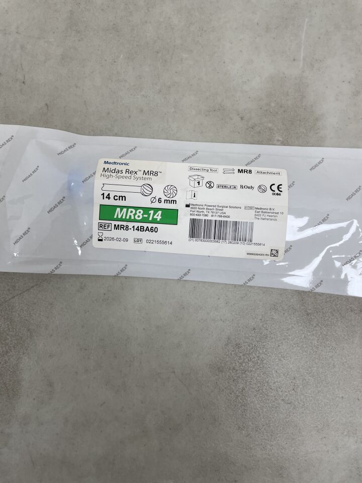 MR8-14BA60 - MEDTRONIC - Midas Rex MR8, Ball Fluted 14cm, 6mm, (EA) - ( Expiry Date: 2026-02-09 )