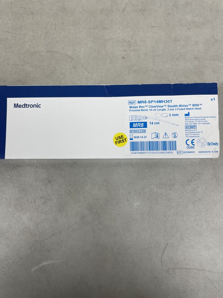 MR8-SP14MH30T - MEDTRONIC - MR8 Clearview SD/SP Match Head, 3 mm Head Diameter x 14 cm Shaft Length, (BX/1) - ( Expiry Date: 2025-12-27 )