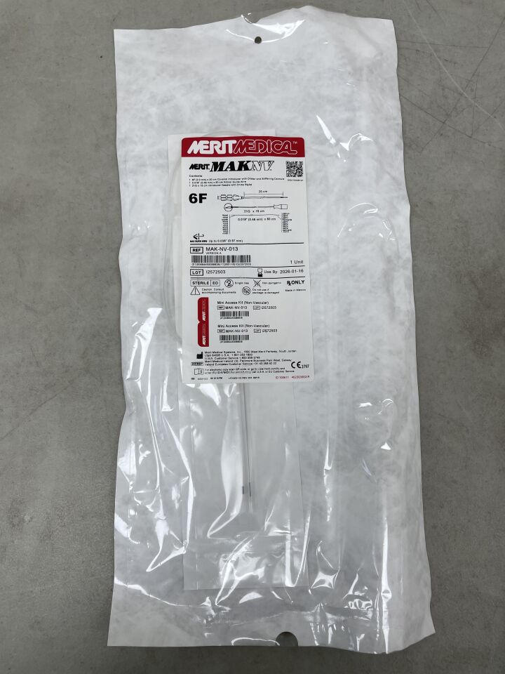 MAK-NV-013 - MERIT MEDICAL - MAK-NV 6F x 20cm Introducer System, 21G x 15cm Chiba Needle / NT-PT Guidewire, (EA) - ( Expiry Date: 2026-01-16 )