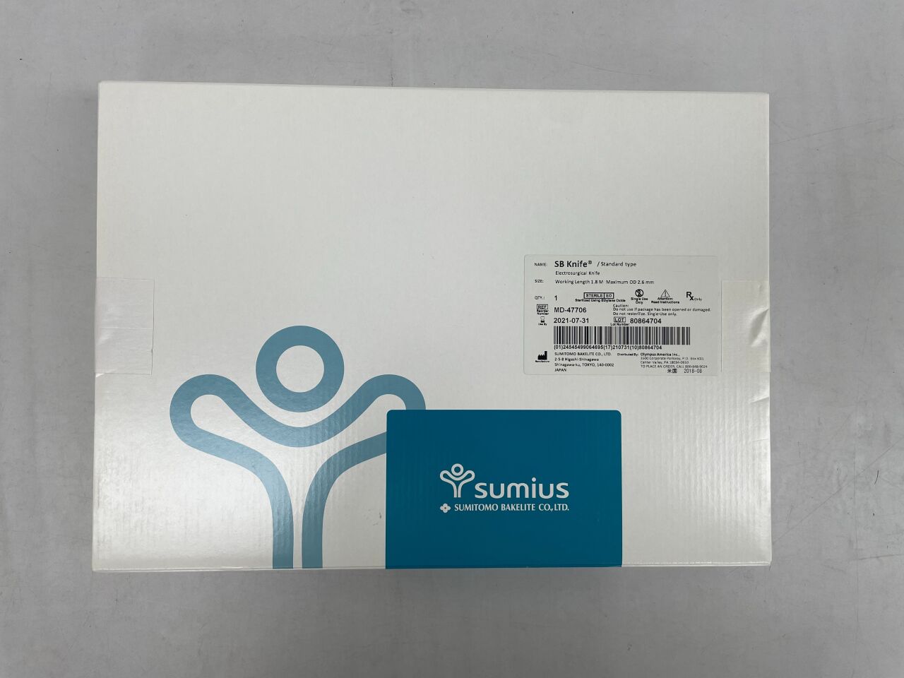 MD-47706 - OLYMPUS - Sumius SB Knife Short Electrosurgical Scissor-Type Knife, Monopolar 7.0mm x 180cm, 2.8mm, (BX/1) - ( Expiry Date: 2025-06-30 )