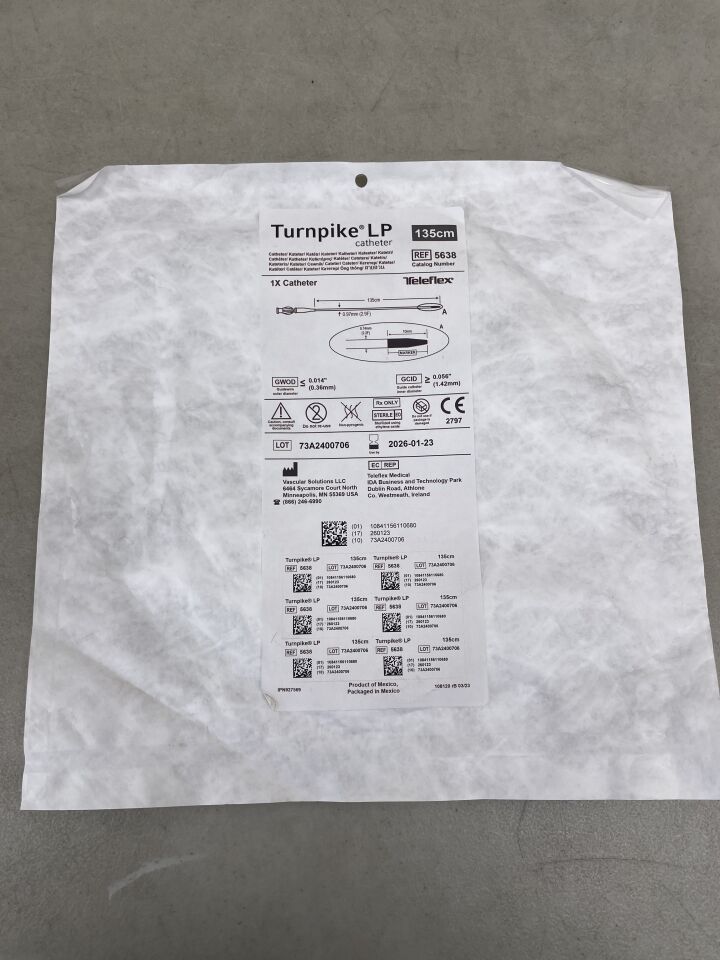 5638 - TELEFLEX - Turnpike LP Catheter - 135cm, (EA) - ( Expiry Date: 2026-01-23 )