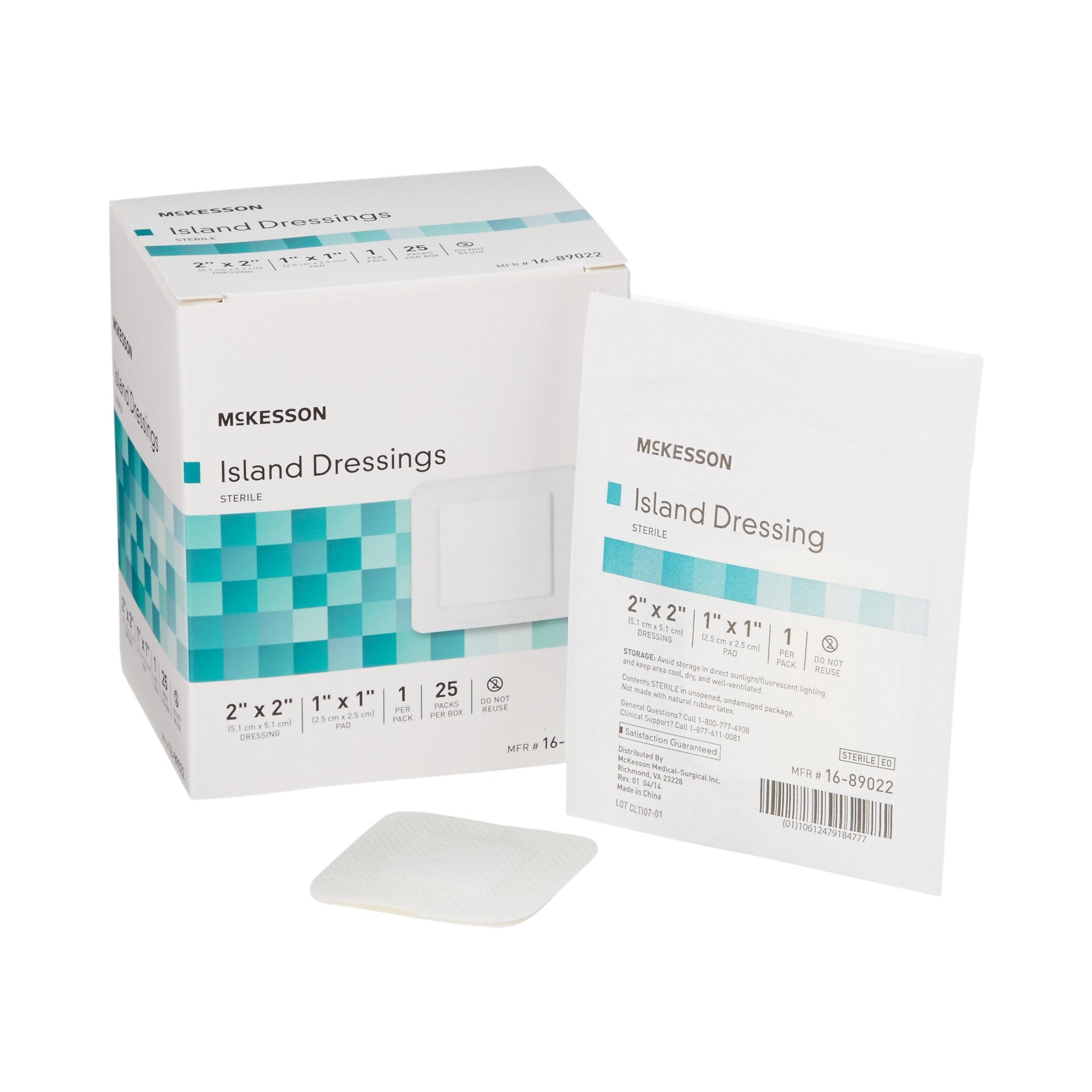 491825 - McKesson - McKesson Island Dressing 2 X 2 Inch Square Sterile, 16-89022, Case of 100, (CS)