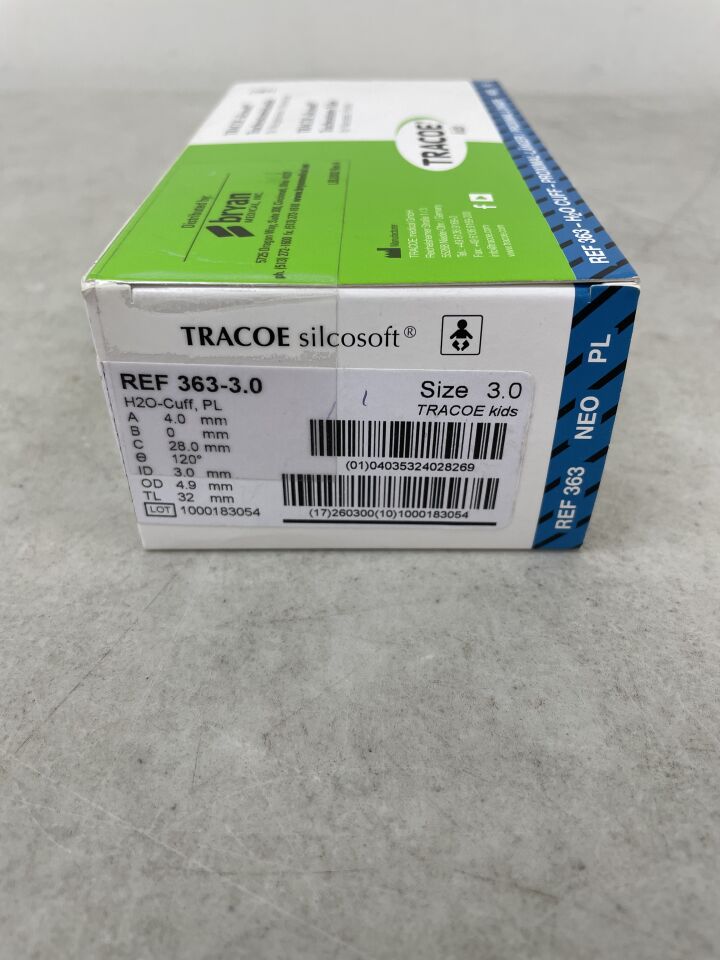 363-3.0 - TRACOE MEDICAL - Silcosoft Tracheostomy Tube for Children, Size 3.0, (BX/1) - ( Expiry Date: 2026-03-31 )