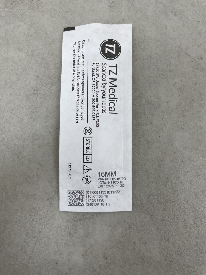 DP-16-TG - TZ MEDICAL - Titanium Distraction Pins: 16mm, (EA) - ( Expiry Date: 2025-11-30 )