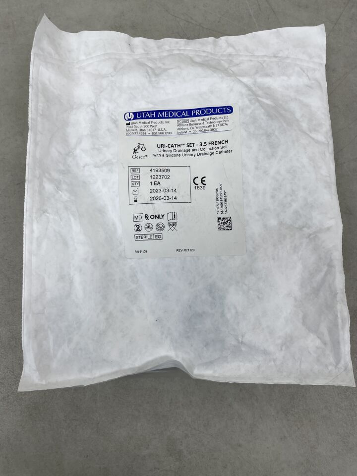 4193509 - UTAH MEDICAL - Urinary Catheter Collection Kit, 3.5Fr, (EA) - ( Expiry Date: 2026-03-14 )
