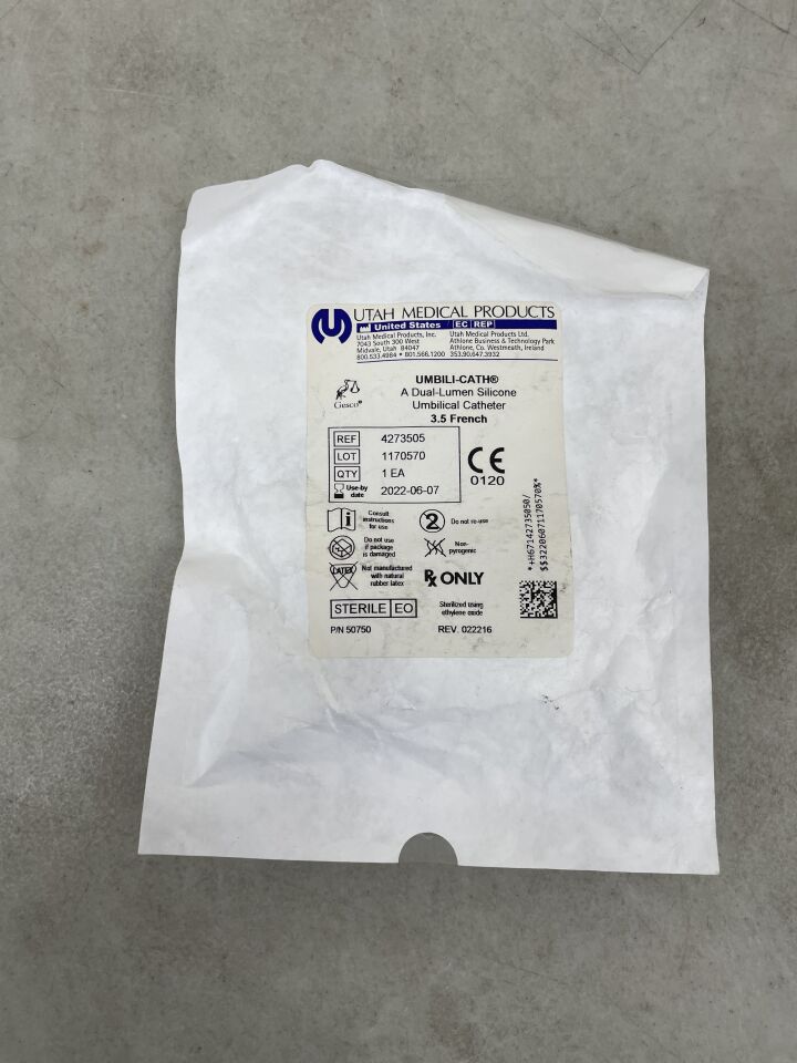 4273505 - UTAH MEDICAL - Dual Lumen Silicone UVC Catheter, 3.5Fr, (EA) - ( Expiry Date: 2022-06-07 )