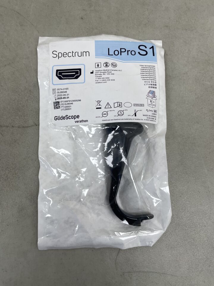 0574-0165 - VERATHON MEDICAL - GlideScope Spectrum Titanium LoPro S1, (EA) - ( Expiry Date: 2025-05-31 )