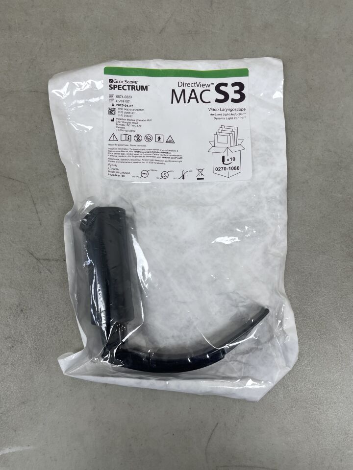 0574-0223 - VERATHON MEDICAL - GlideScope Spectrum DirectView MAC S3 Video Laryngoscope, (EA) - ( Expiry Date: 2025-04-27 )