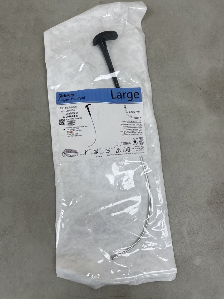 0800-0608 - VERATHON MEDICAL - GlideRite Single-Use Stylet, Large 6mm, (EA) - ( Expiry Date: 2026-03-17 )