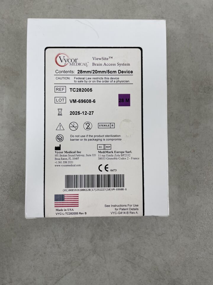 TC282005 - VYCOR MEDICAL - ViewSite Brain Access System 28mm/20mm/5cm, (BX/1) - ( Expiry Date: 2025-12-27 )